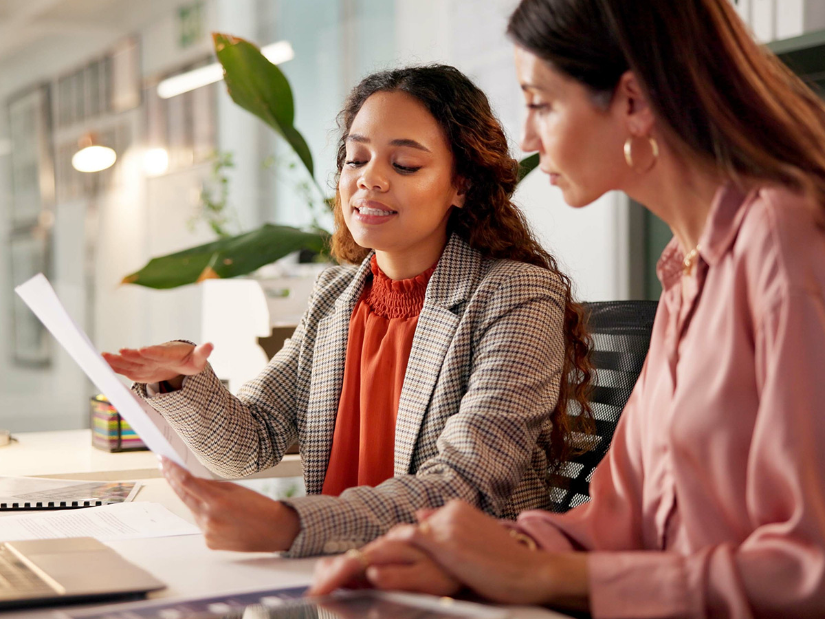 Women working in an office together